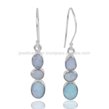 Las últimas Deign Joyería al por mayor Doublet Opal Gemstone 925 Sterling Sliver Dangle Earring